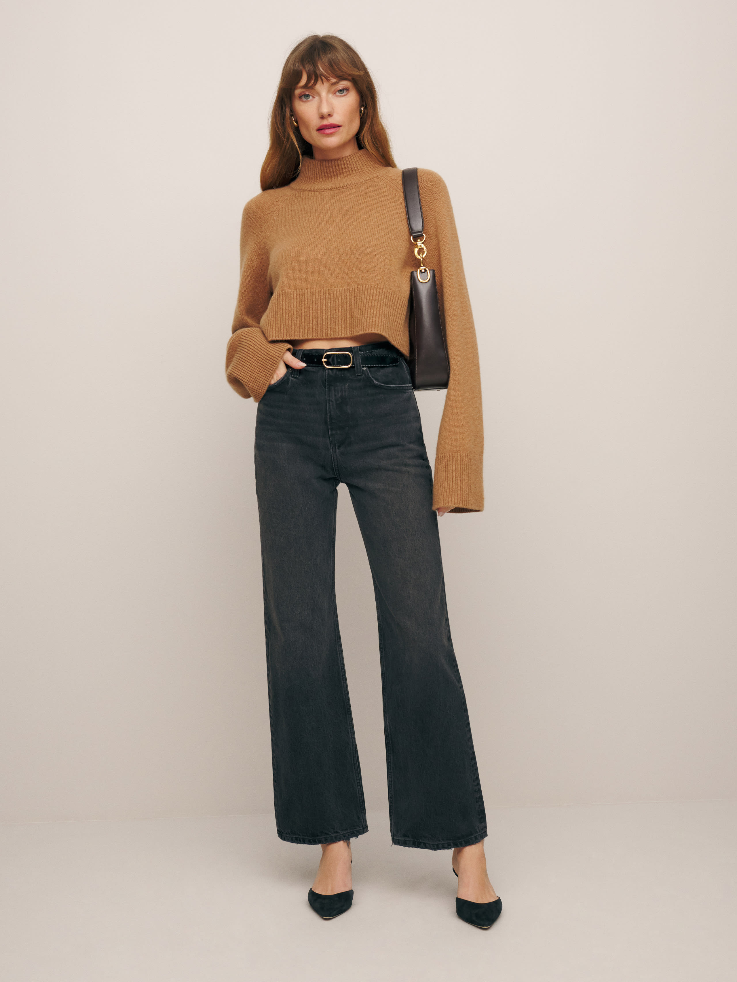 Wilder High Rise Wide Leg Cropped Jeans | Reformation (Global)