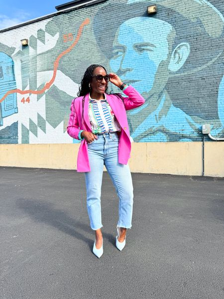 Spring outfits make me smile! I love a great blazer and the icy blue is in every outfit this season! 
Blazer, Amazon finds, Amazon, the drop, shein, blue shoes, heels, workwear, 

#LTKfindsunder50 #LTKSeasonal #LTKover40