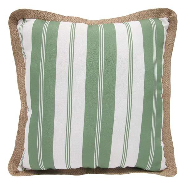 Shop all  Providence




Green Stripe with Jute Trim Outdoor Throw Pillow, 18"








	
		
		
	... | At Home