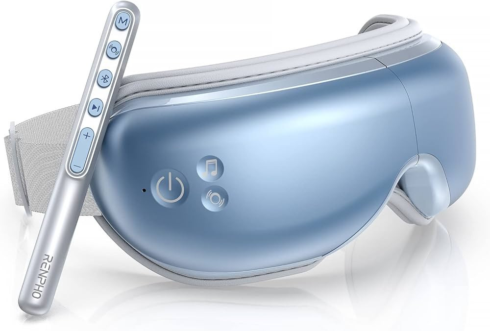 RENPHO Eyeris1 Eye Massager for Migraine, Eye Temple Massager with Heat & Remote Wand, Compressio... | Amazon (US)
