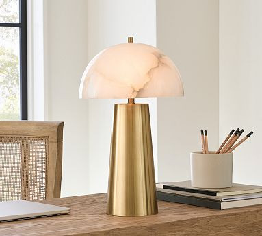 Stella Alabaster Dome Table Lamp (17") | Pottery Barn (US)