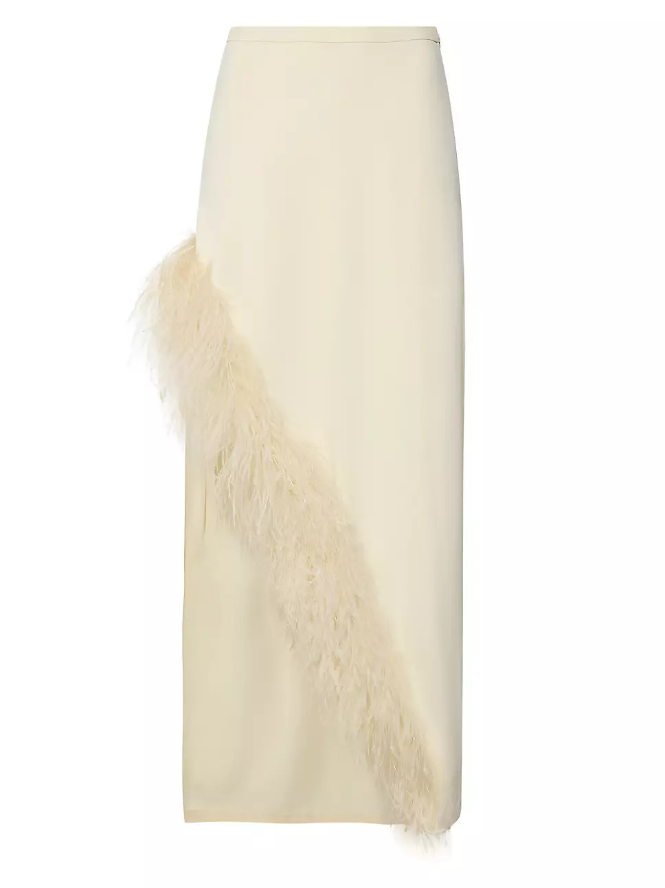 Pebble Crepe & Feather Maxi Skirt | Saks Fifth Avenue