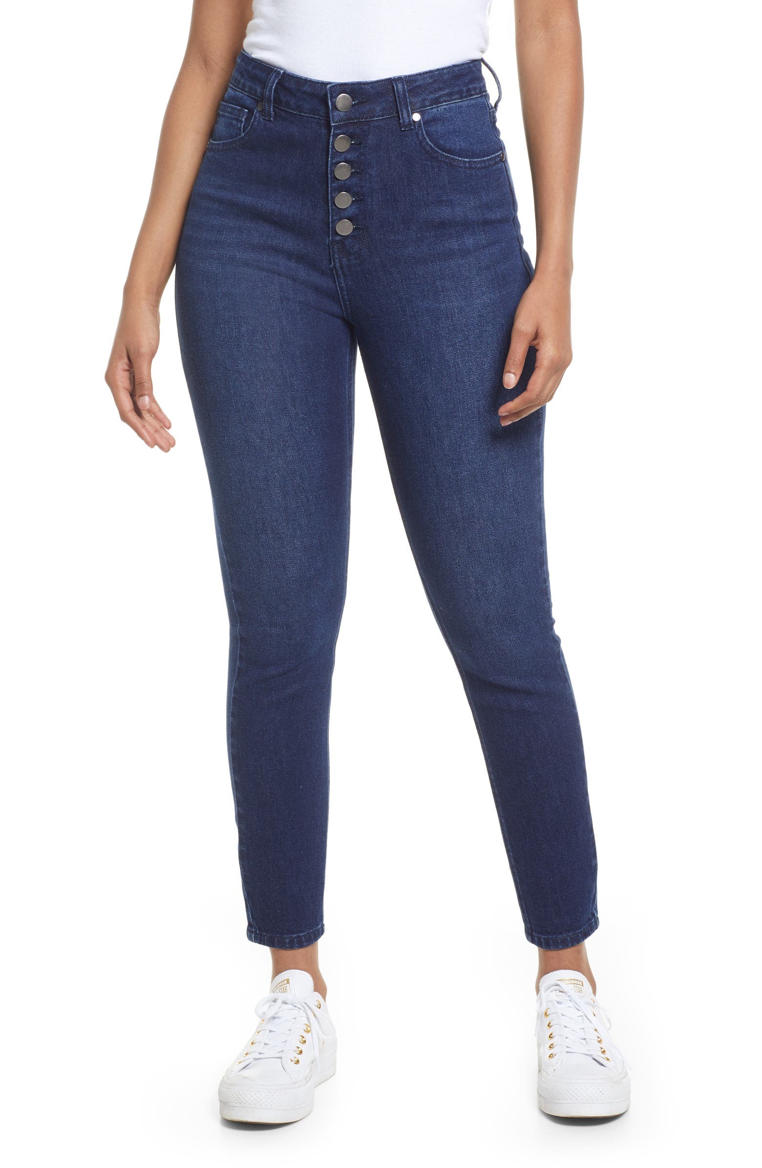 Button Front Skinny Jeans | Nordstrom