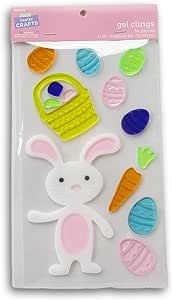 Bunny & Easter Egg Gel Window Clings Stickers - 14 Piece | Amazon (US)