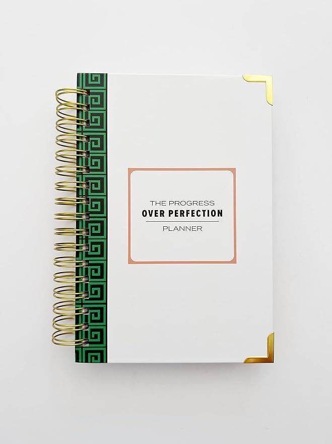 The Progress Over Perfection Undated 2024 Planner Spiral Bound w/Running To Do List for Focus & P... | Amazon (US)
