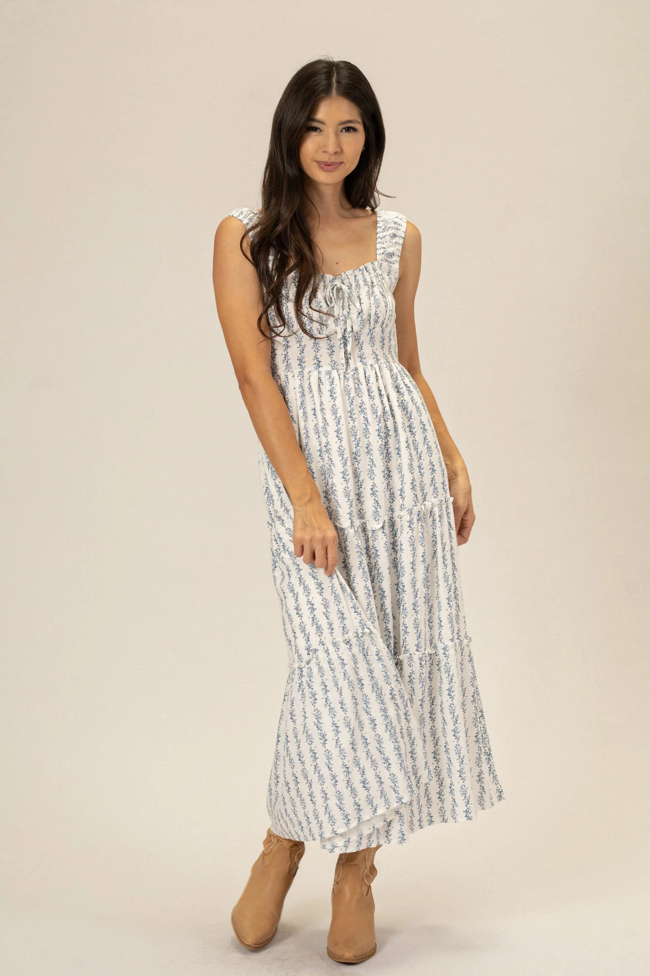 Rita Floral Midi Dress | Morning Lavender