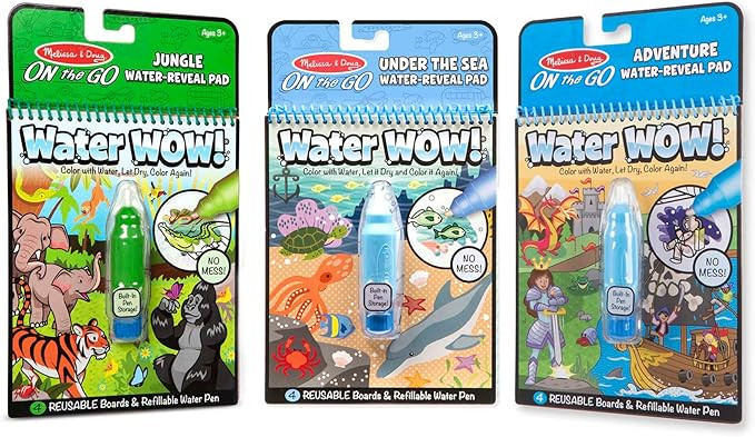 Melissa & Doug On The Go Water Wow! 3-Pack (Jungle, Under The Sea, Adventure) | Amazon (US)