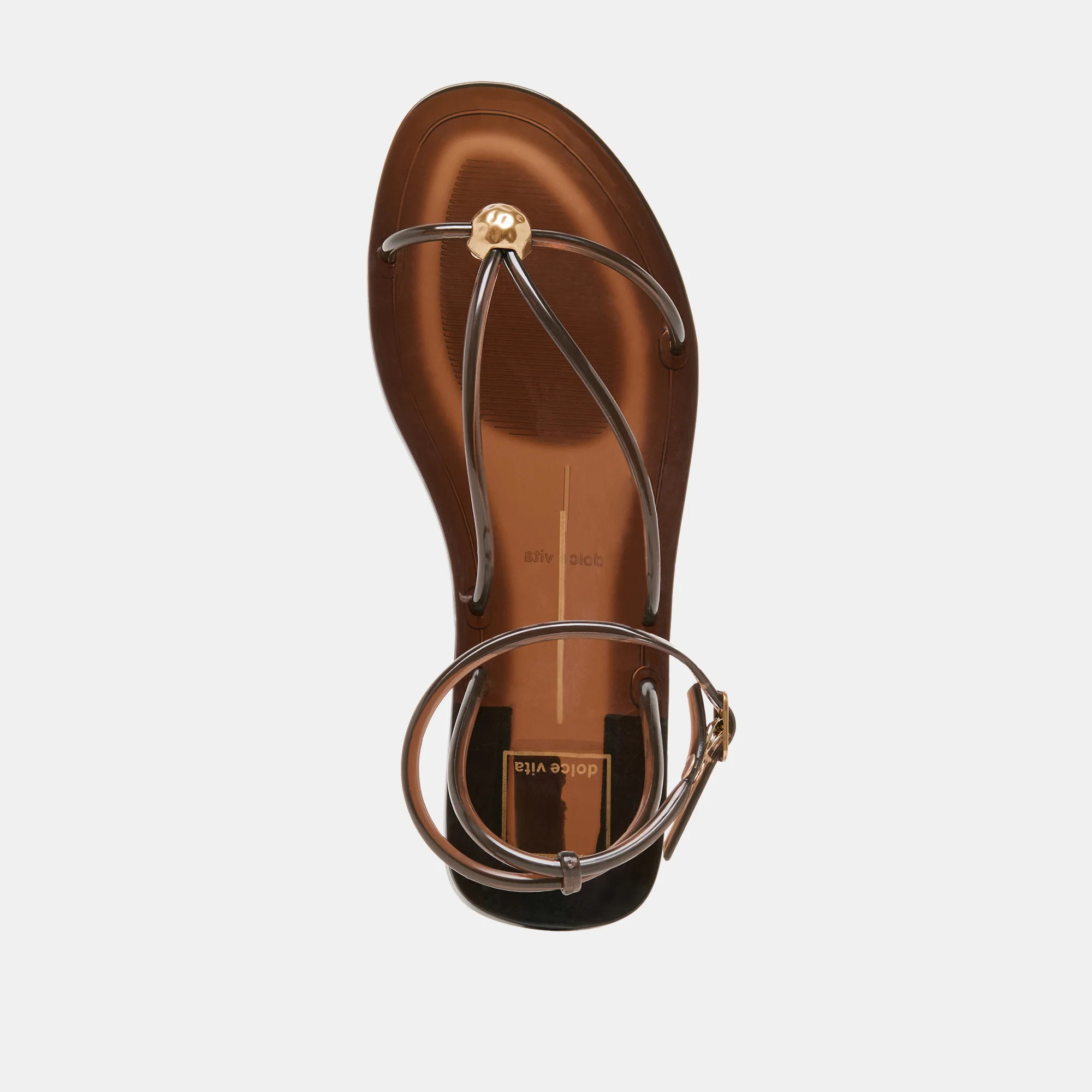 Kenley Vinyl Sandals Chocolate Jelly | DolceVita.com