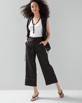 Linen Wide Leg Crop Pants | White House Black Market