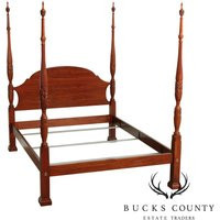 Henkel Harris Cherry Queen Size Rice Carved Poster Bed | Etsy (US)