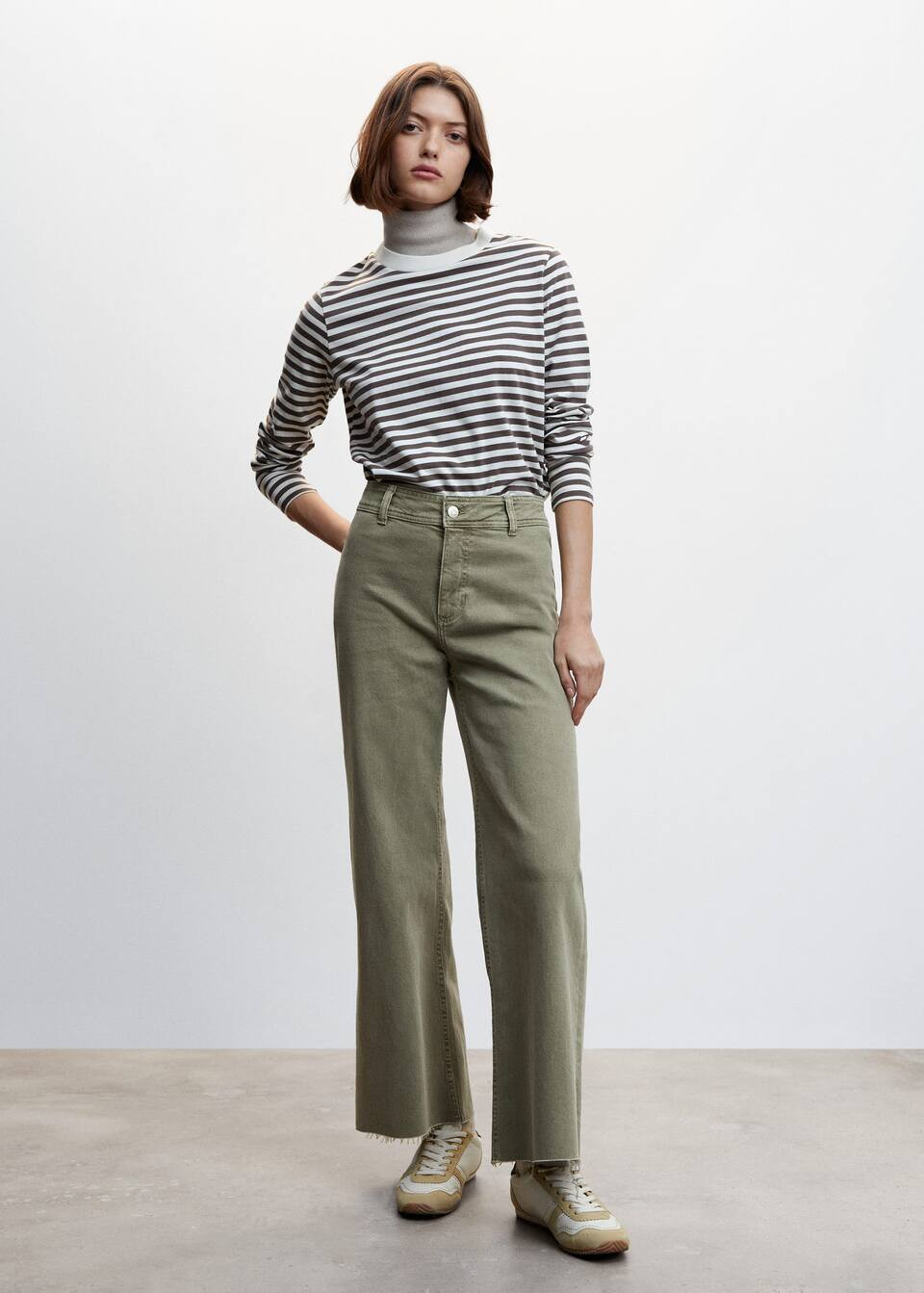 Jeans culotte high waist -  Women | Mango USA | MANGO (US)