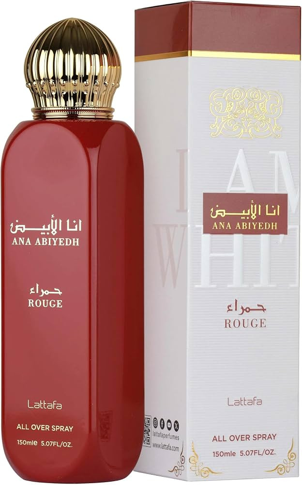 Lattafa Ana Abiyedh Rouge \u2013 Fruity, Gourmand, Floral, Musky \u2013 All Over Spray Long-Lasti... | Amazon (US)