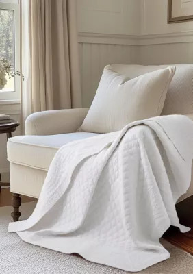 Levtex Home Ballou Bright White Quilted Throw | Belk