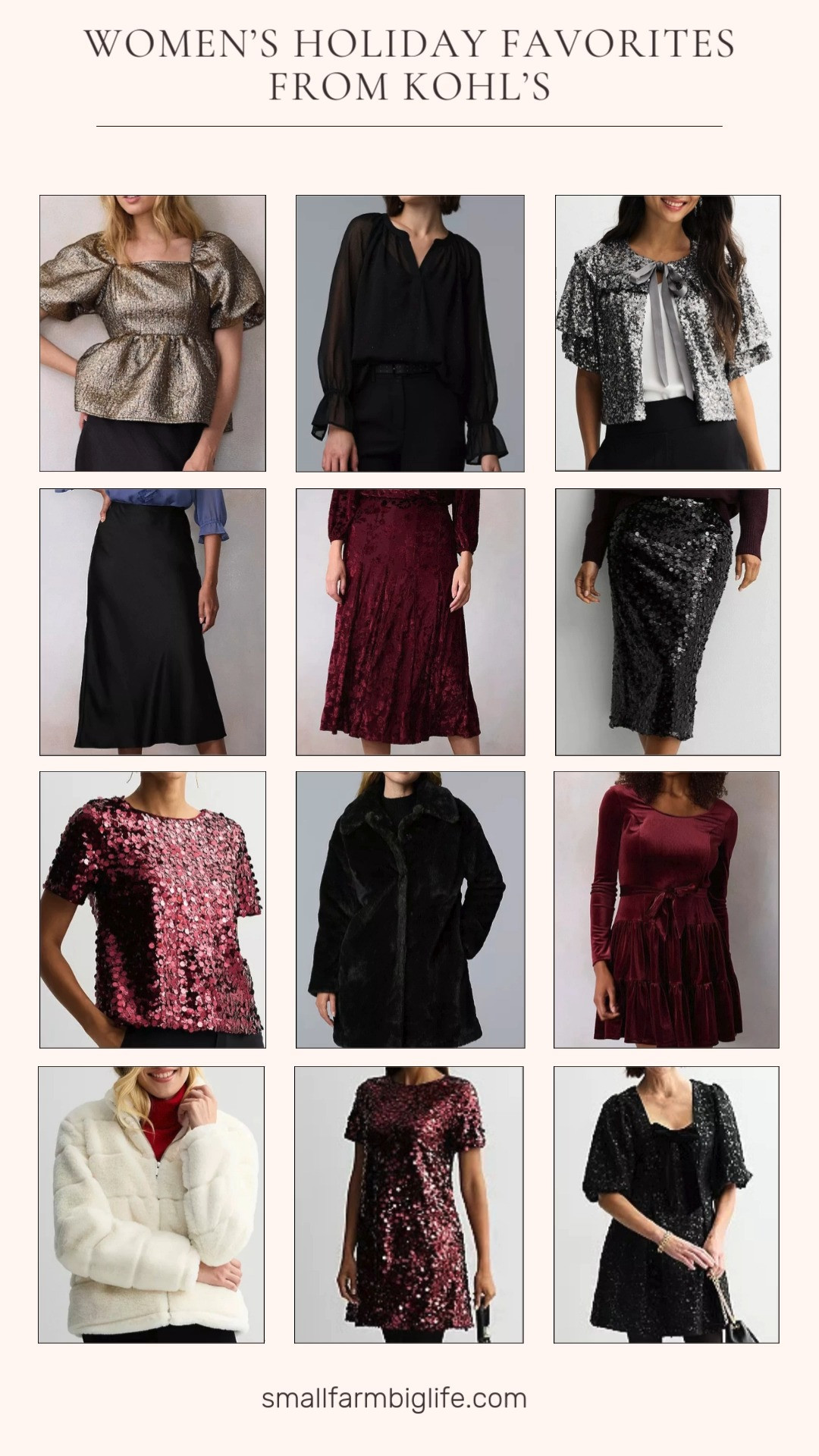 Holiday outfits start here ✨ I've found the best Kohl's sale gems that bring all the festive vibes without trying too hard. Obsessed with these rich textures + statement sparkles! They're perfect for parties, dinners, photos, and every holiday season moment. ❤️ From shimmer to velvet to luxe layers, these pieces make it easy to build elevated looks you’ll reach for all winter long. I'm linking my favorites for you! 🛍🎁 

 #LTKHoliday #LTKOver40 #LTKFindsUnder100
