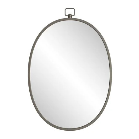 Barnyard Designs 18x24 Oval Mirror Farmhouse Mirror Metal Framed Mirror for Wall Wall-Mounted Mirror | Walmart (US)