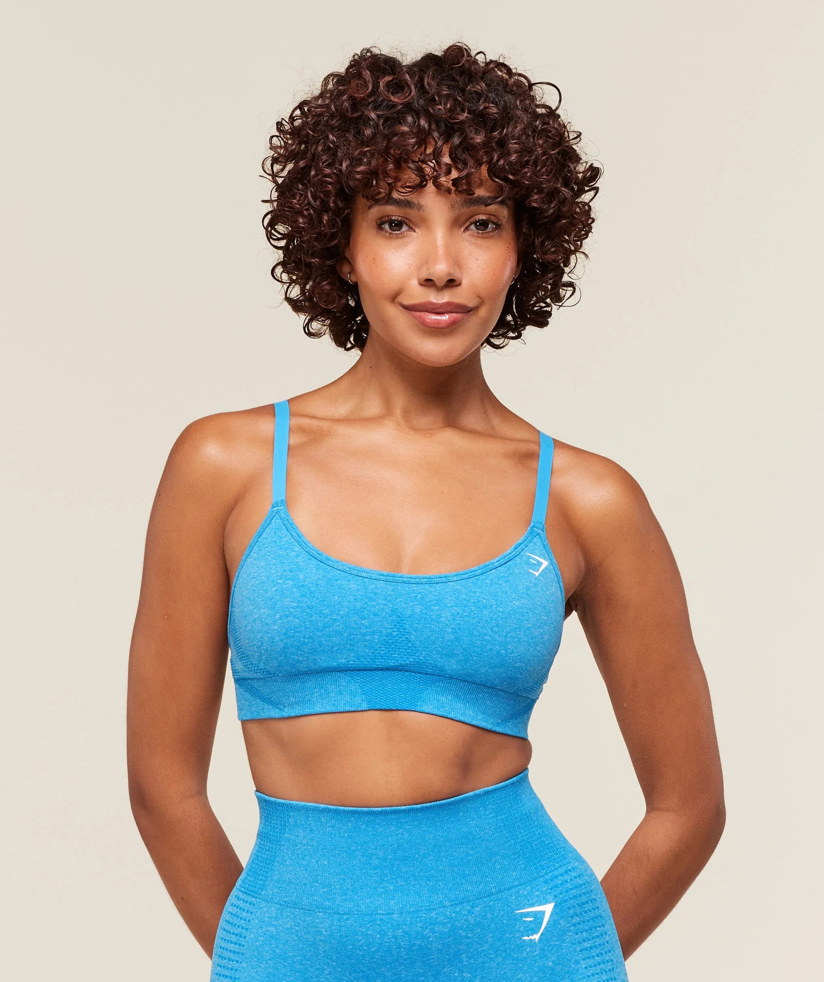 Gymshark Vital Seamless Minimal Sports Bra - Electric Blue Marl | Gymshark US