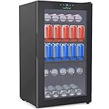 132-Can Canned Beverage Mini Fridge - 18.69 Gallon Freestanding/Kitchen Countertop Black Electric Be | Amazon (US)