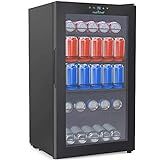 132-Can Canned Beverage Mini Fridge - 18.69 Gallon Freestanding/Kitchen Countertop Black Electric Be | Amazon (US)