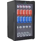 132-Can Canned Beverage Mini Fridge - 18.69 Gallon Freestanding/Kitchen Countertop Black Electric Be | Amazon (US)