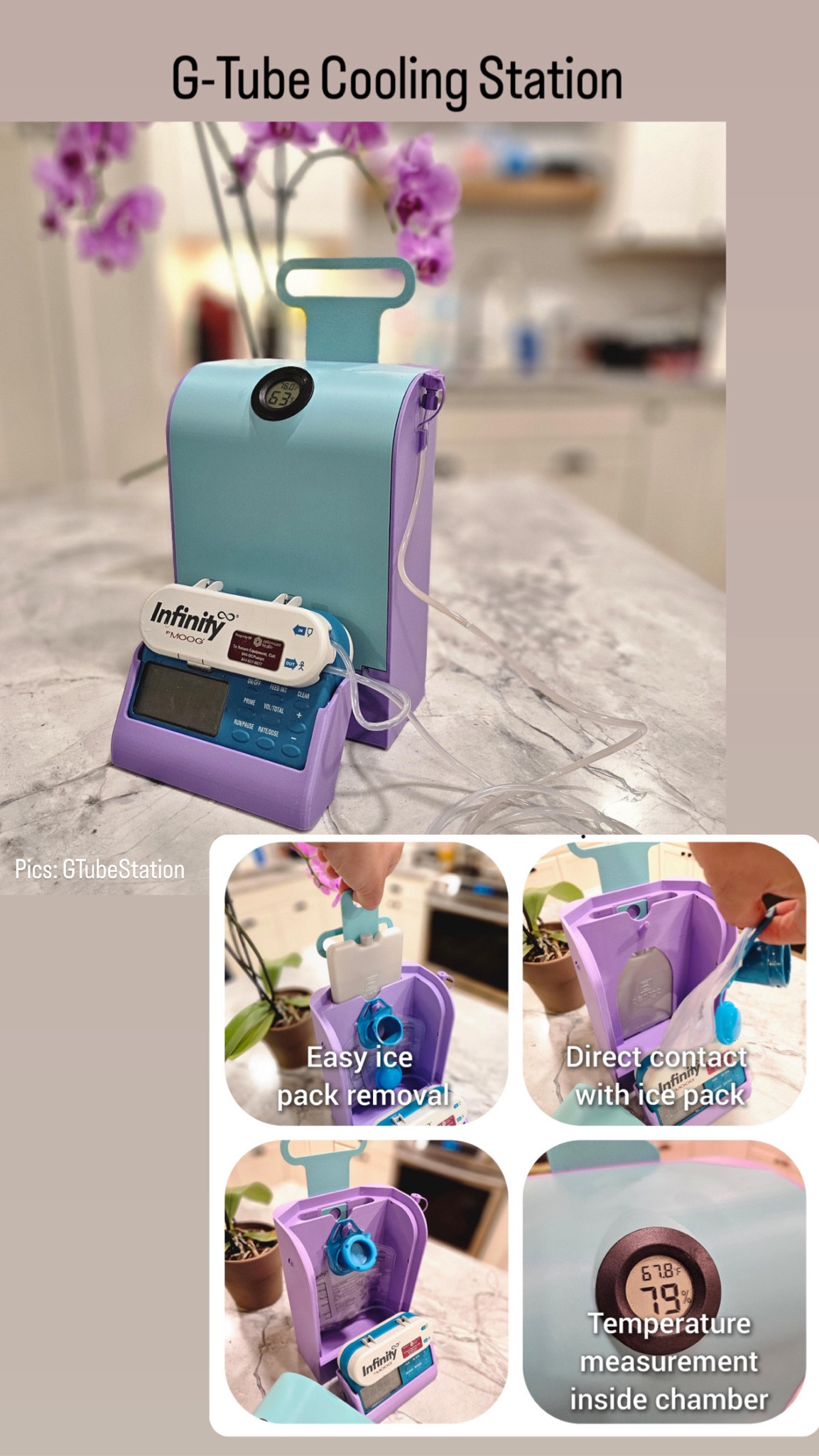 This is genius! 
It is vital to keep formula cool so it doesn’t sour, this cooling station is perfect! 