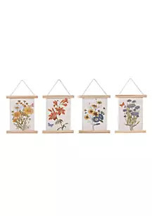 Transpac Transpac Small Cotton Canvas Floral Decor Set of 4 Spring Home Decorations | Belk