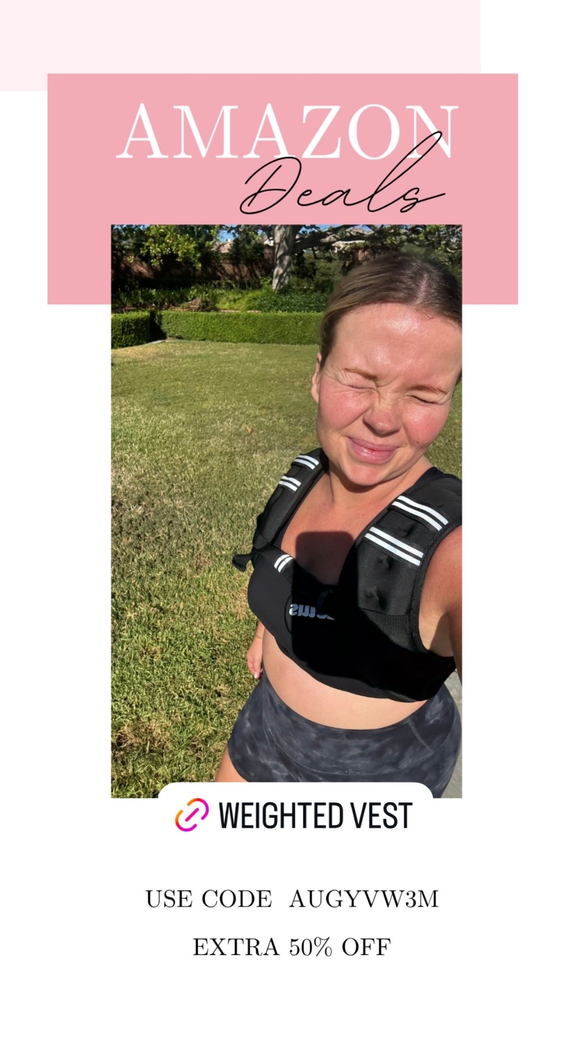 My weighted vest on Deal!

#LTKMidsize #LTKActive #LTKSaleAlert