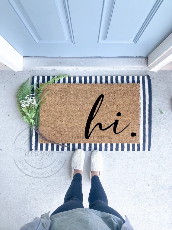 Hi Door Mat | Etsy (US)