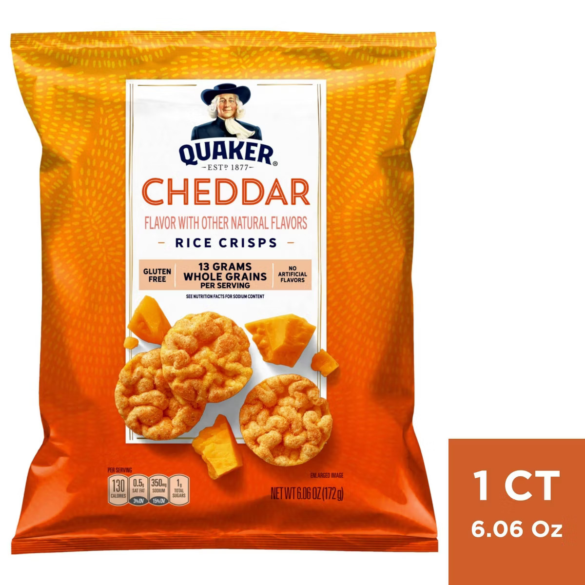 Quaker Cheddar Gluten Free Popped Rice Crisps - 6.06oz | Target