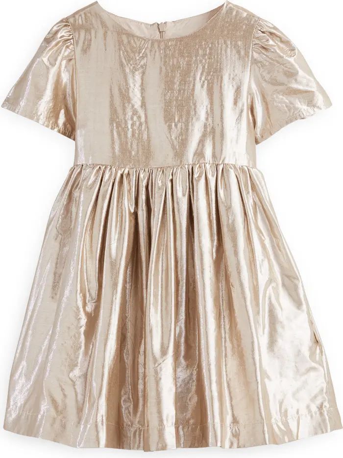 Kids' Metallic Short Sleeve Dress | Nordstrom