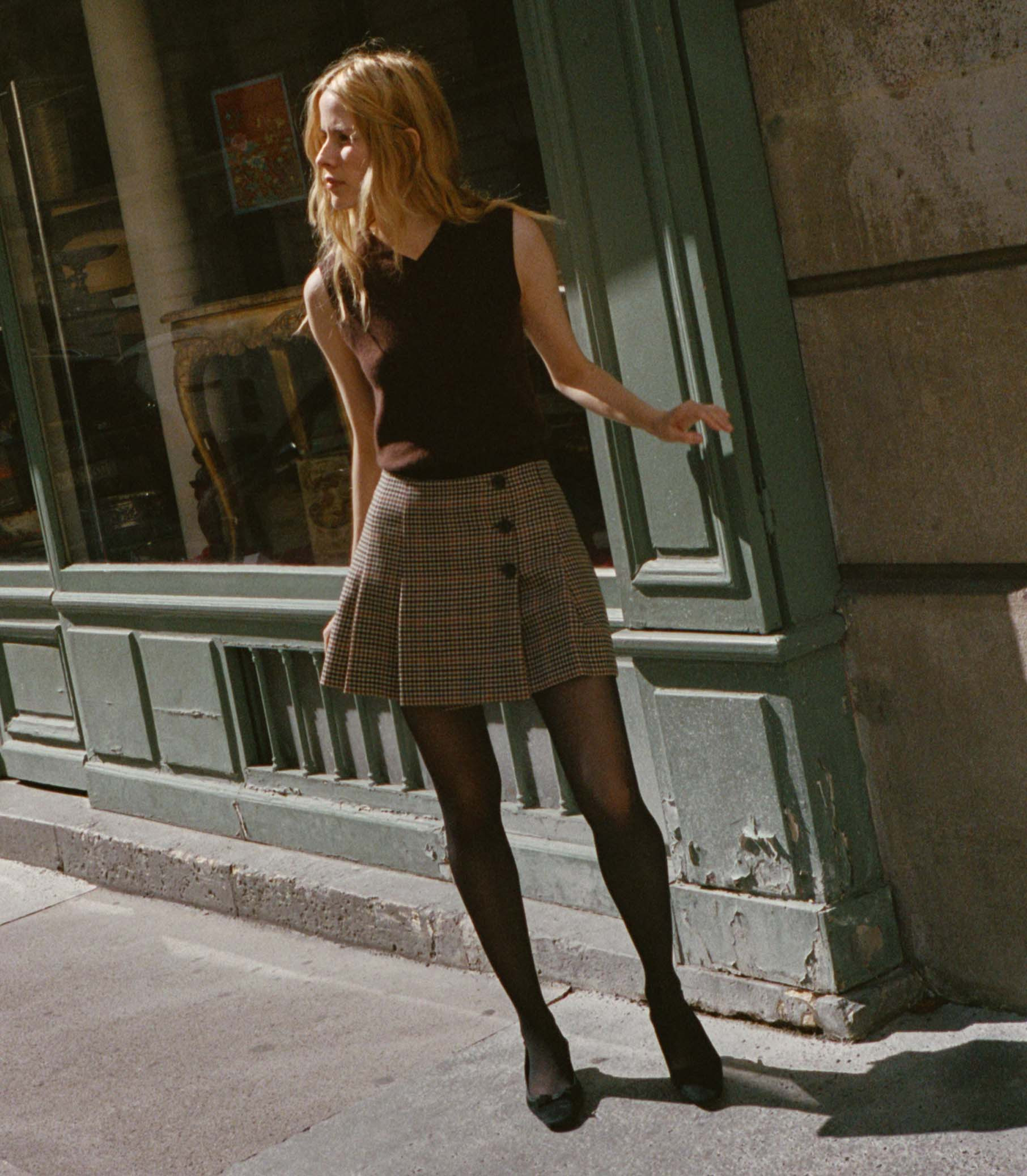 Partridge Skirt - Crawford Check | DÔEN | DOEN