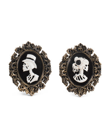 Set Of 2 Led Skeleton Cameo Frames | TJ Maxx