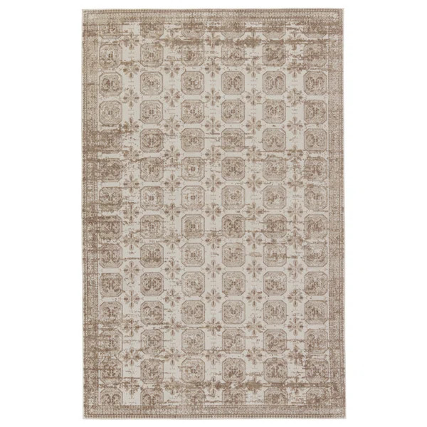 Phoebe Tan/Cream Rug | Birch Lane