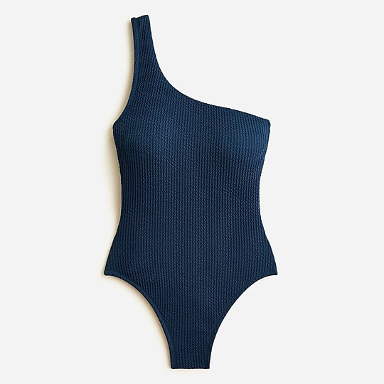 Textured one-shoulder one-piece | J. Crew US