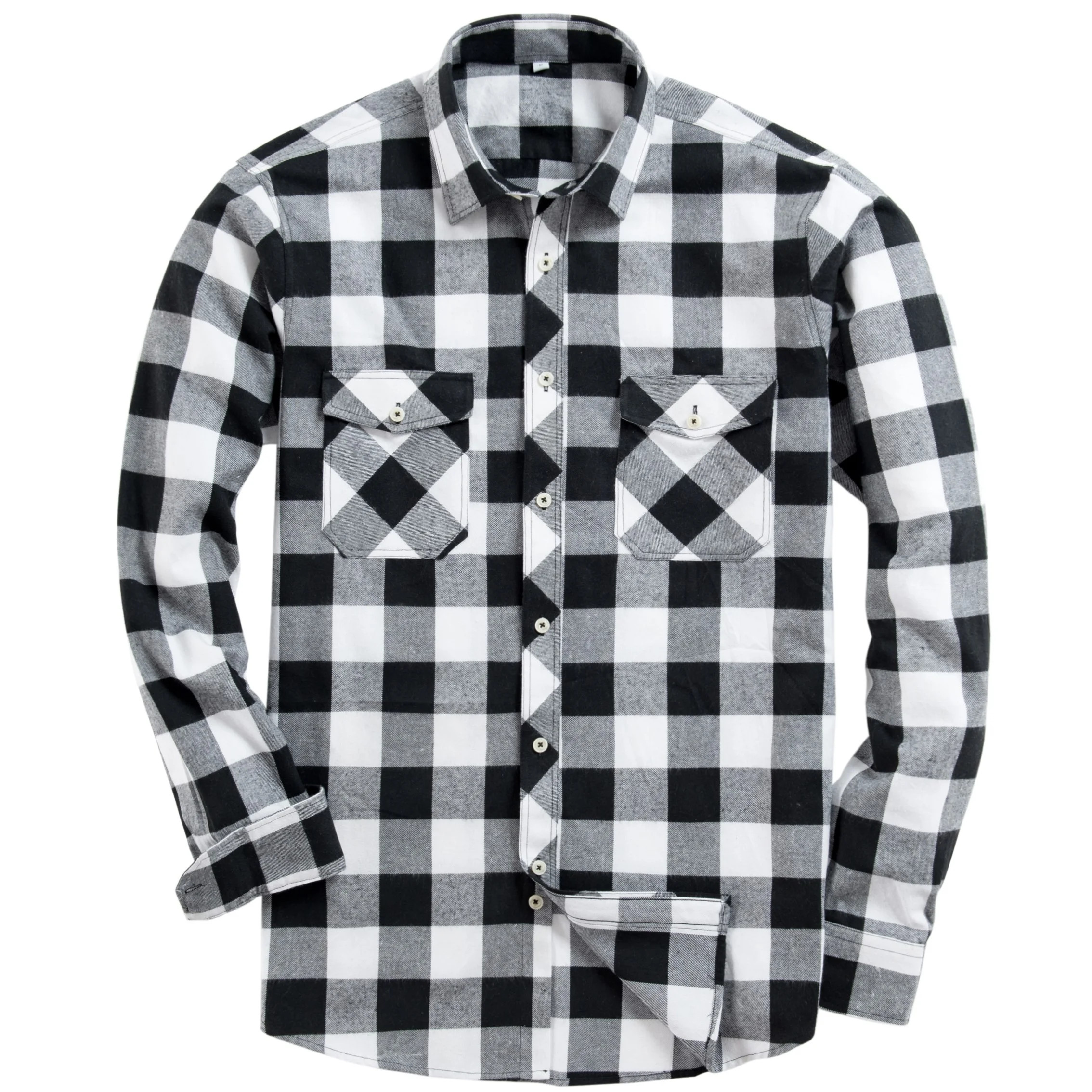 Alimens & Gentle Long Sleeve Flannel Shirts For Men Big And Tall Plaid Shirts | Walmart (US)