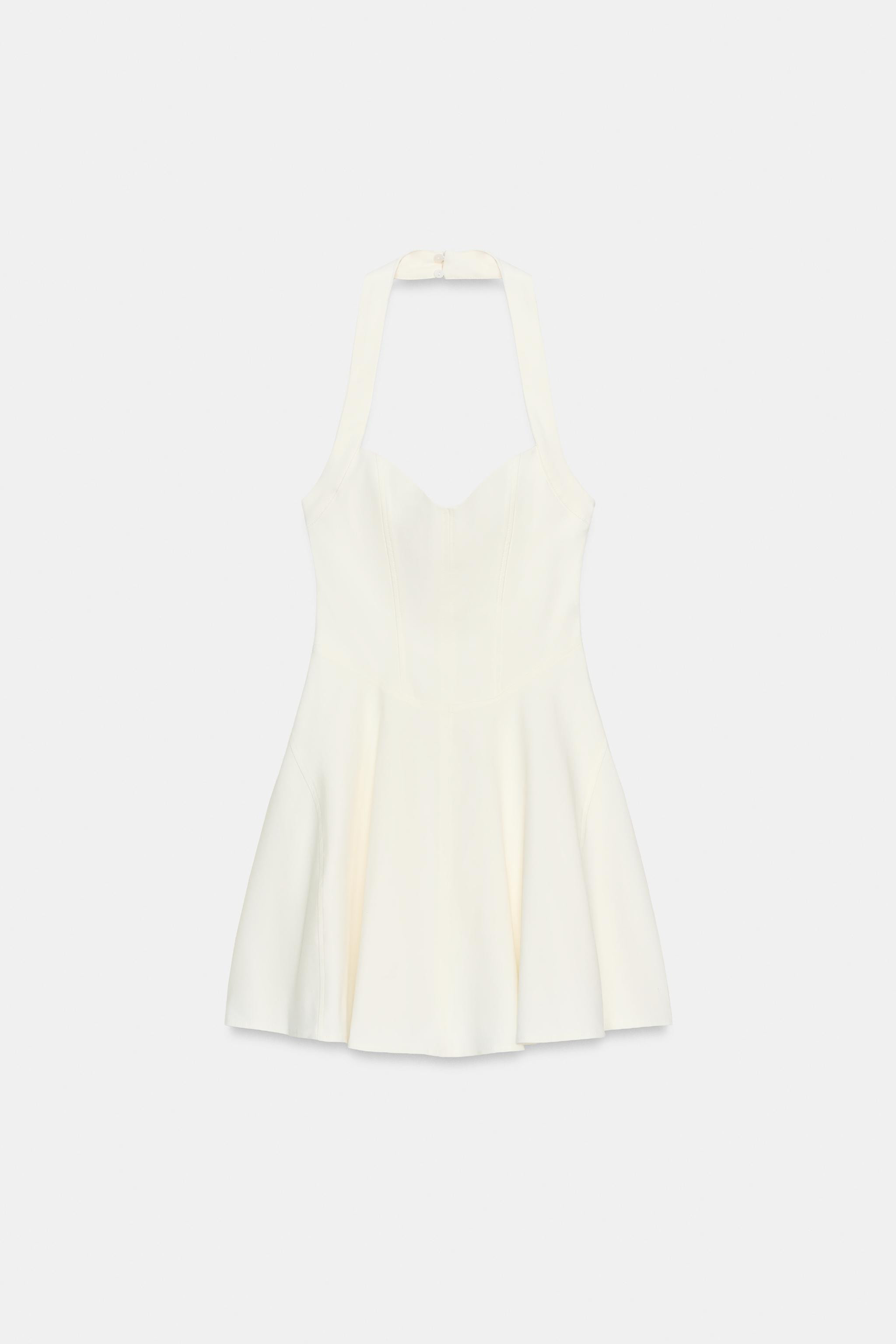 NECKHOLDER-KLEID MIT WEITEM ROCK | Zara US