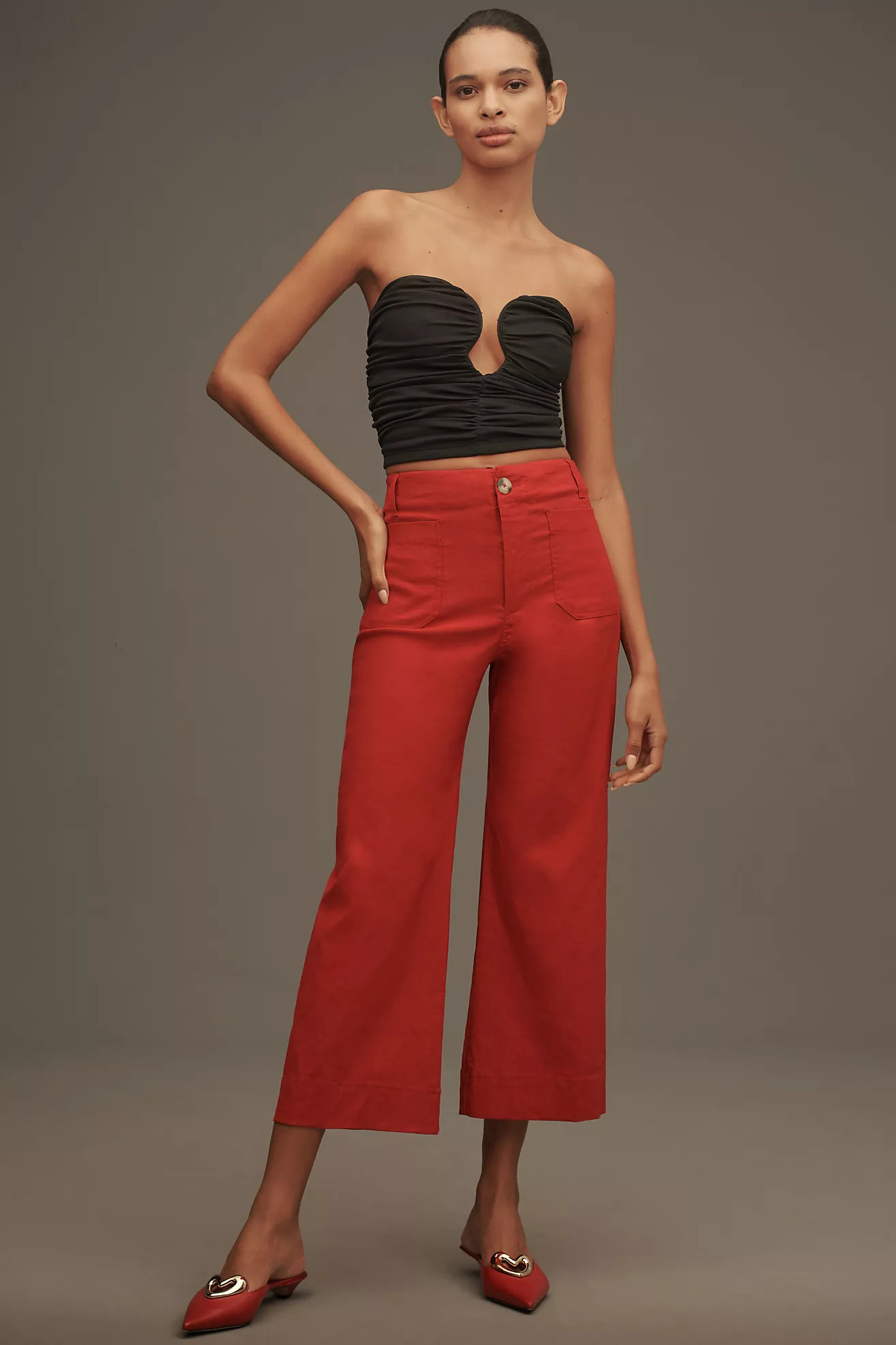 The Colette Cropped Wide-Leg Pants by Maeve | Anthropologie (US)