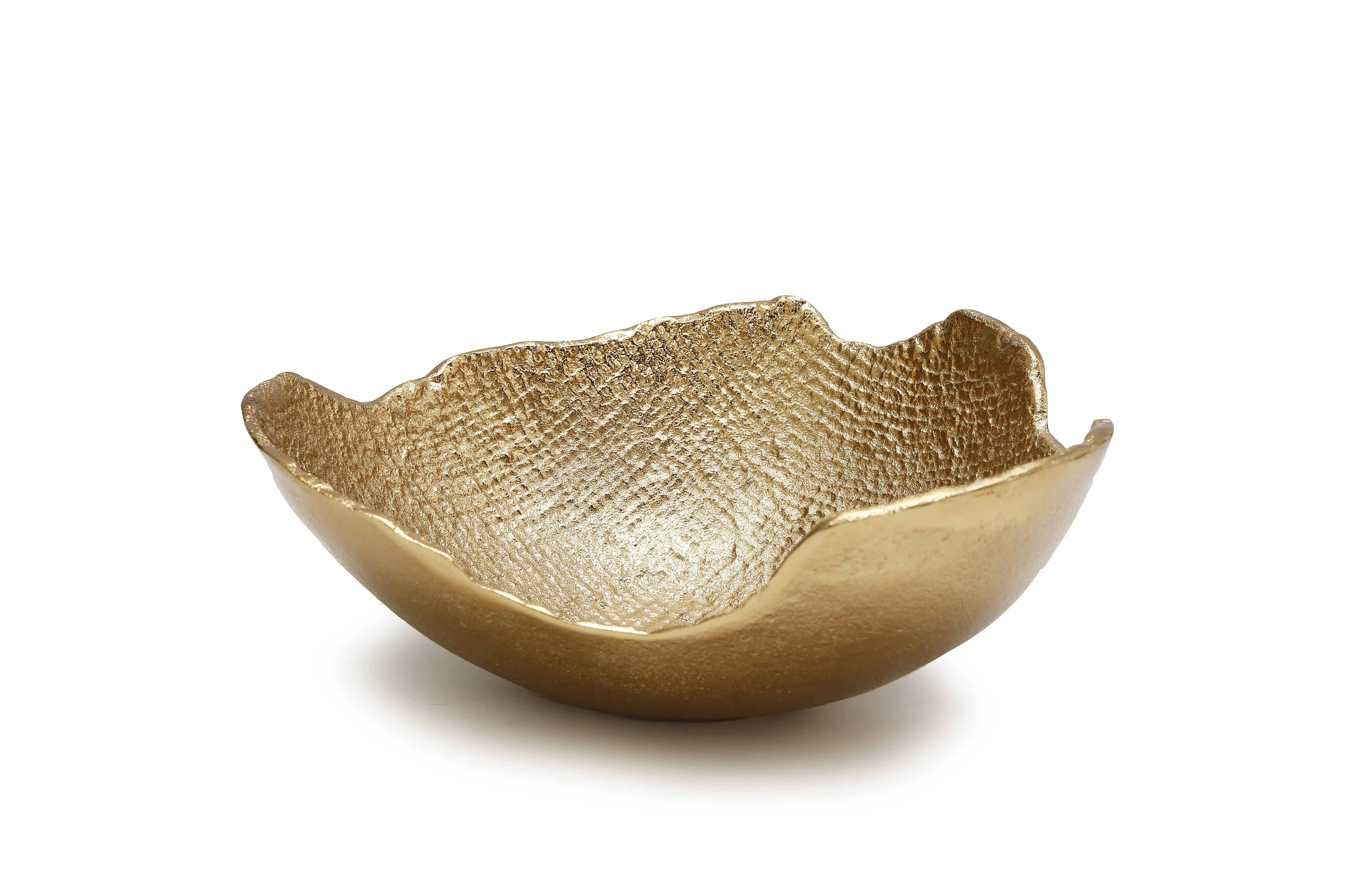 Everly Quinn Gold Bark Raw Edged Bowl - 10"D | Wayfair | Wayfair North America