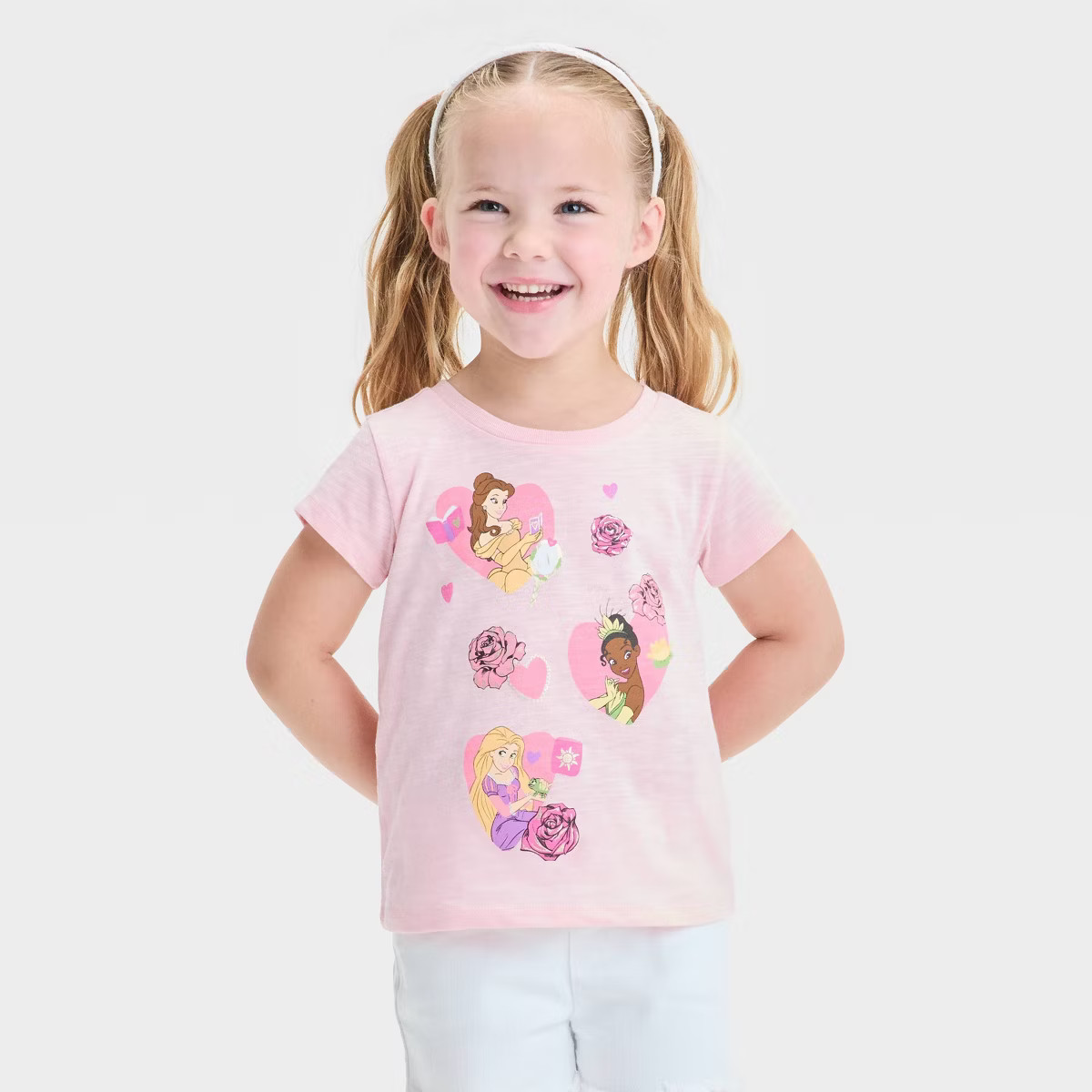 Toddler Girls' Rose Princess Short Sleeve Graphic T-Shirt - Rose Pink | Target