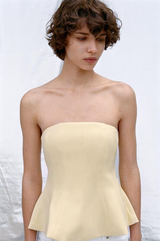 PEPLUM BANDEAU TOP | Zara US