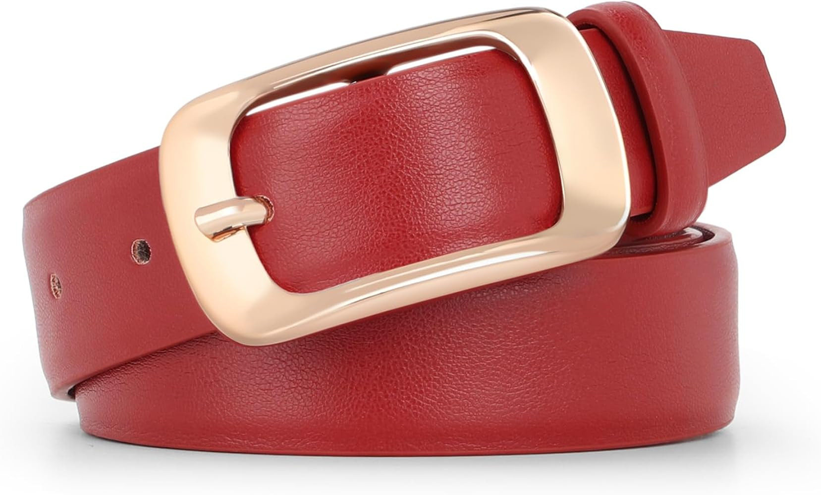 XZQTIVE Women Leather Belts for Jeans Pants, Black/Brown Waist Dress Belts with Gold/Silver Buckl... | Amazon (US)