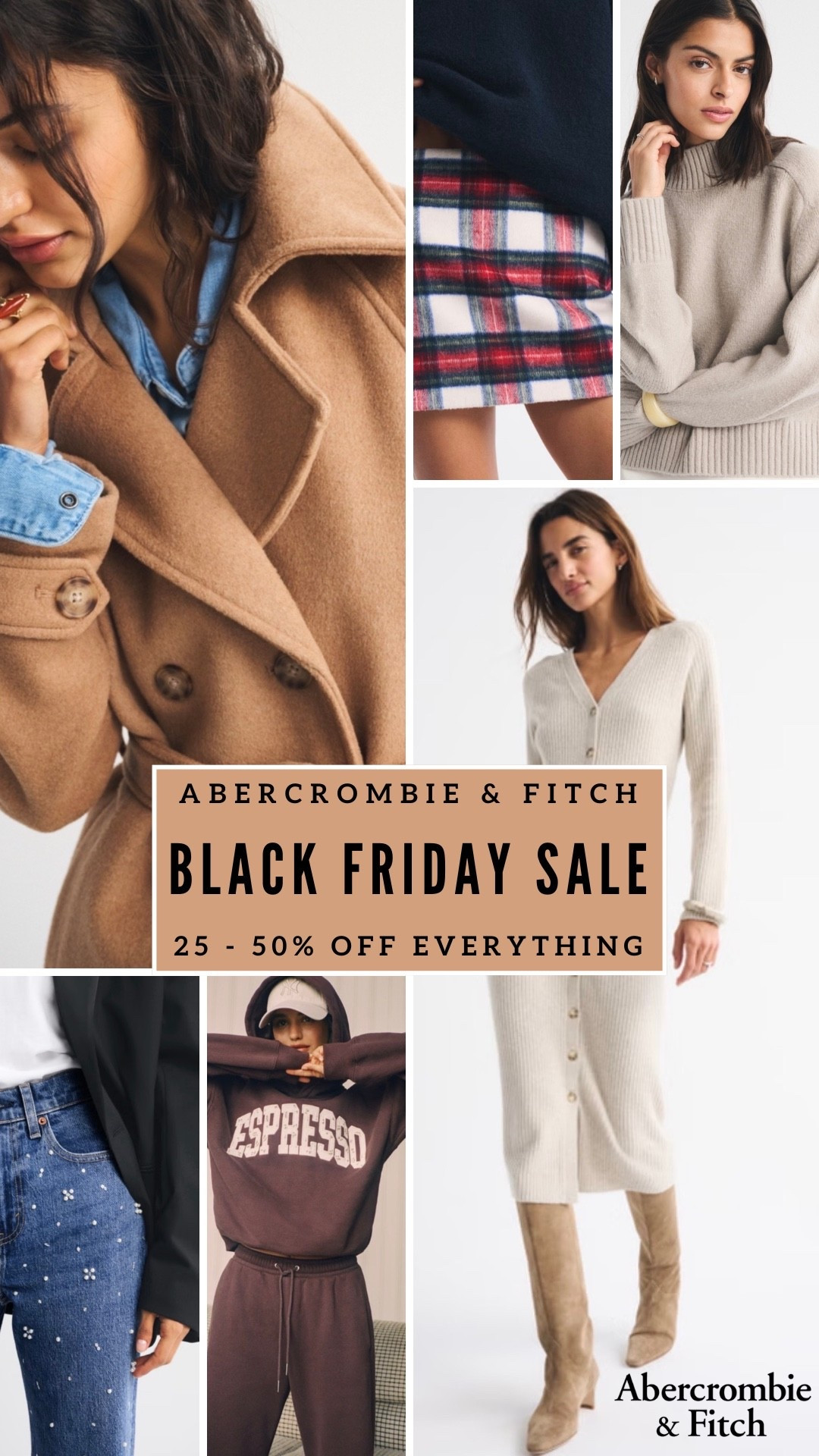ABERCROMBIE BLACK FRIDAY IS LIVE 🔥 25-50% off EVERYTHING thru 12/1 ONLY. Coats, sweaters, jeans, that espresso set we’re all obsessed with… it’s all in the sale! 🤩 Sharing my top picks. Grab your favorites before they sell out! 

#AbercrombieSale #Abercrombie #BlackFriday #AFBlackFriday

#LTKCyberWeek #LTKSaleAlert