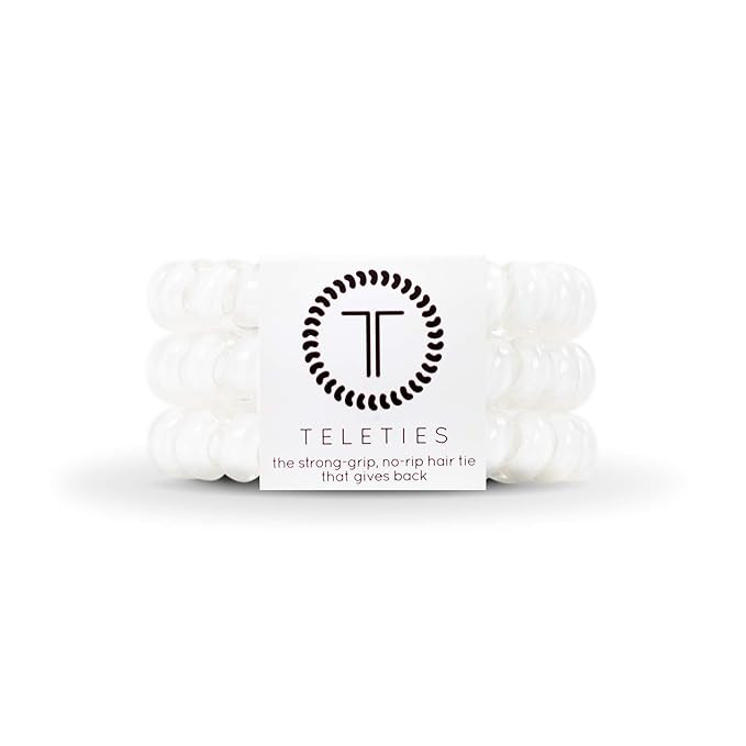 TELETIES - Spiral Hair Coils - Ponytail Holder Hair Ties for Women - Phone Cord Hair Ties - Stron... | Amazon (US)