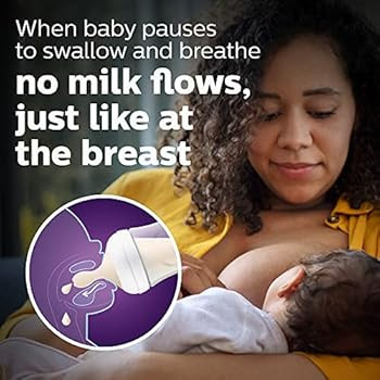 Philips AVENT Biberón natural con pezón de respuesta natural, transparente, 4 onzas, 4 unidades... | Amazon (US)