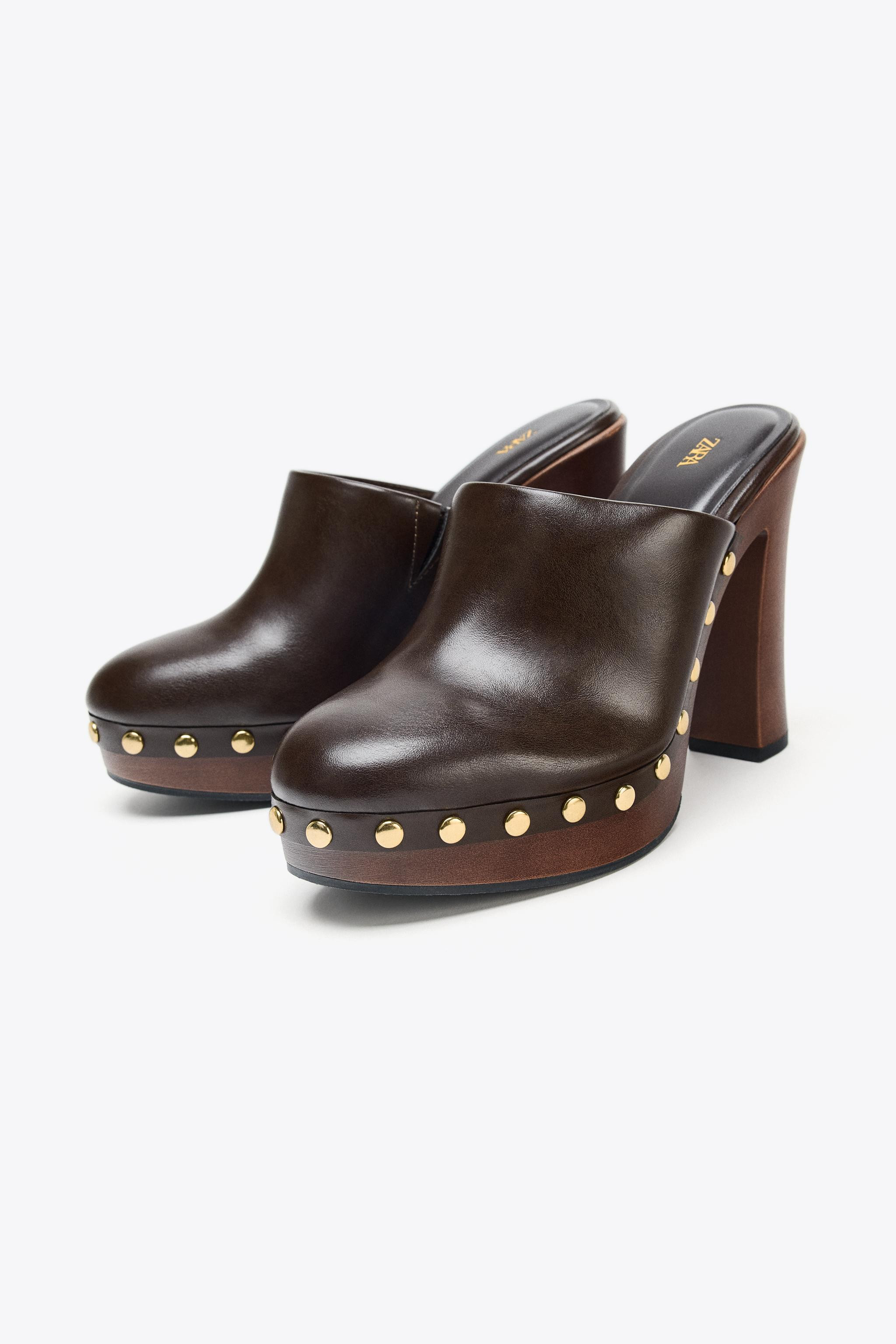 HIGH HEELED CLOG WITH STUDS | Zara US