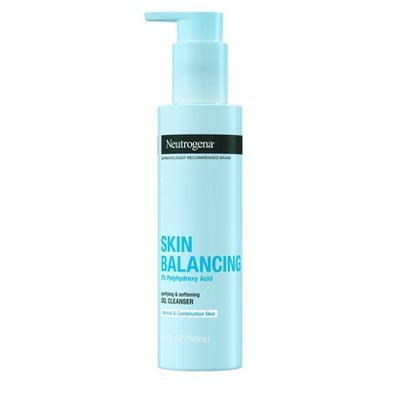 Neutrogena Skin Balancing Purifying Gel Facial Cleanser with Polyhydroxy Acid (PHA) for Normal & Combo Skin - 6.3 oz | Target