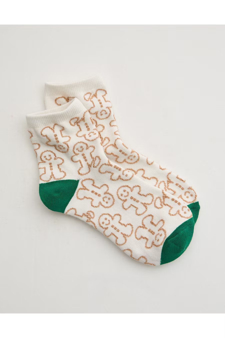 Aerie Fuzzy Quarter Socks Women's Everglade One Size | Aerie