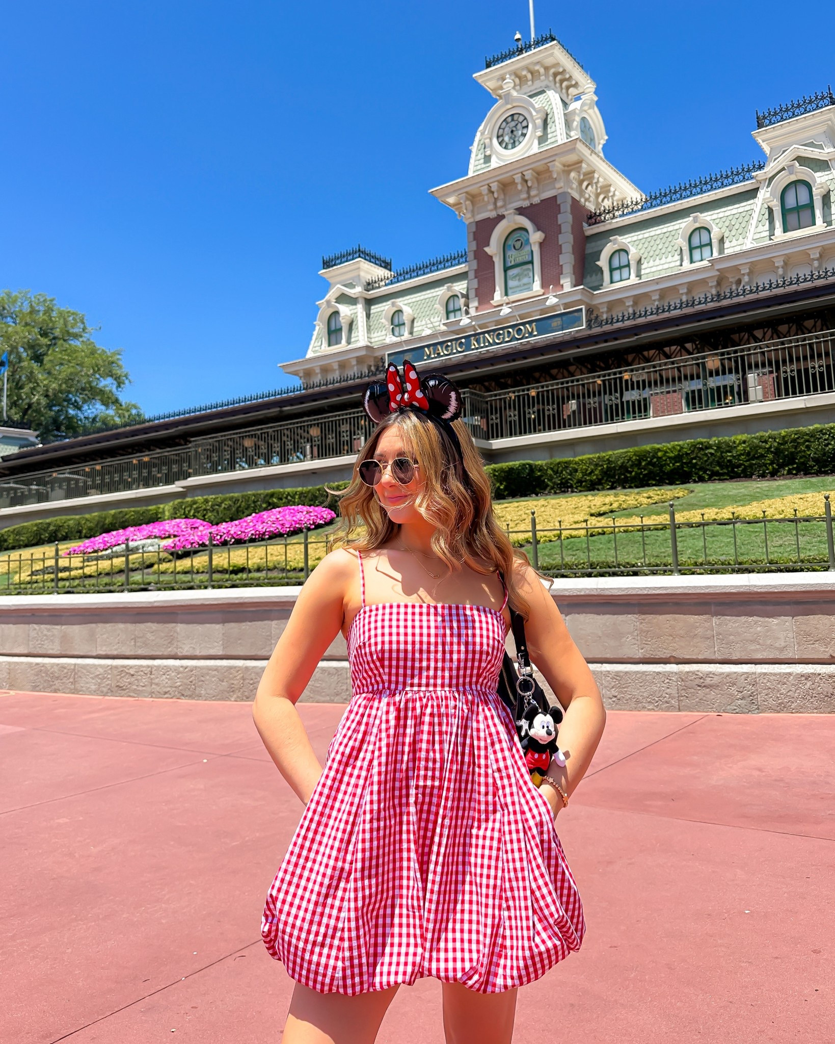 Classic Minnie bound for Magic Kingdom! Wearing a small in the dress :)