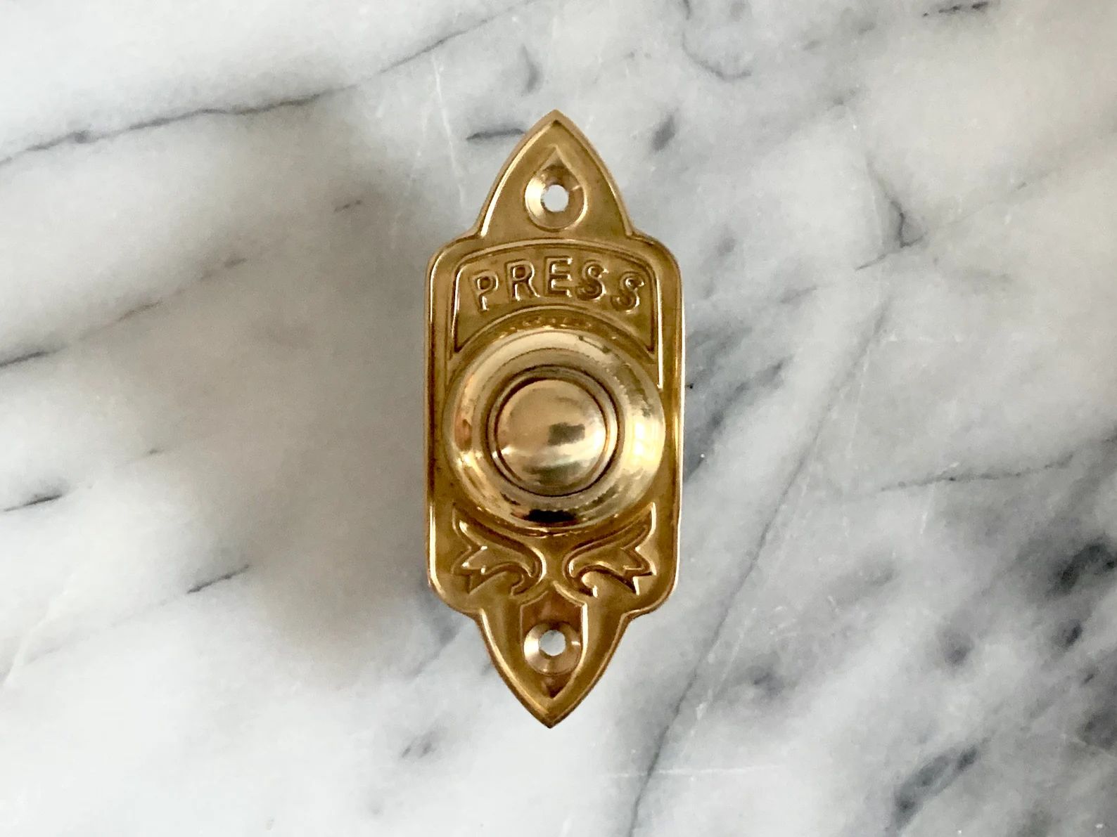 Solid Brass Wired Doorbell  Steampunk Door Bell  Edwardian - Etsy | Etsy (US)