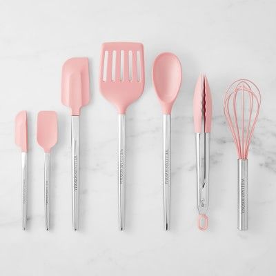 Williams Sonoma Stainless-Steel Silicone Spatula and Utensil Set of 7 | Williams-Sonoma