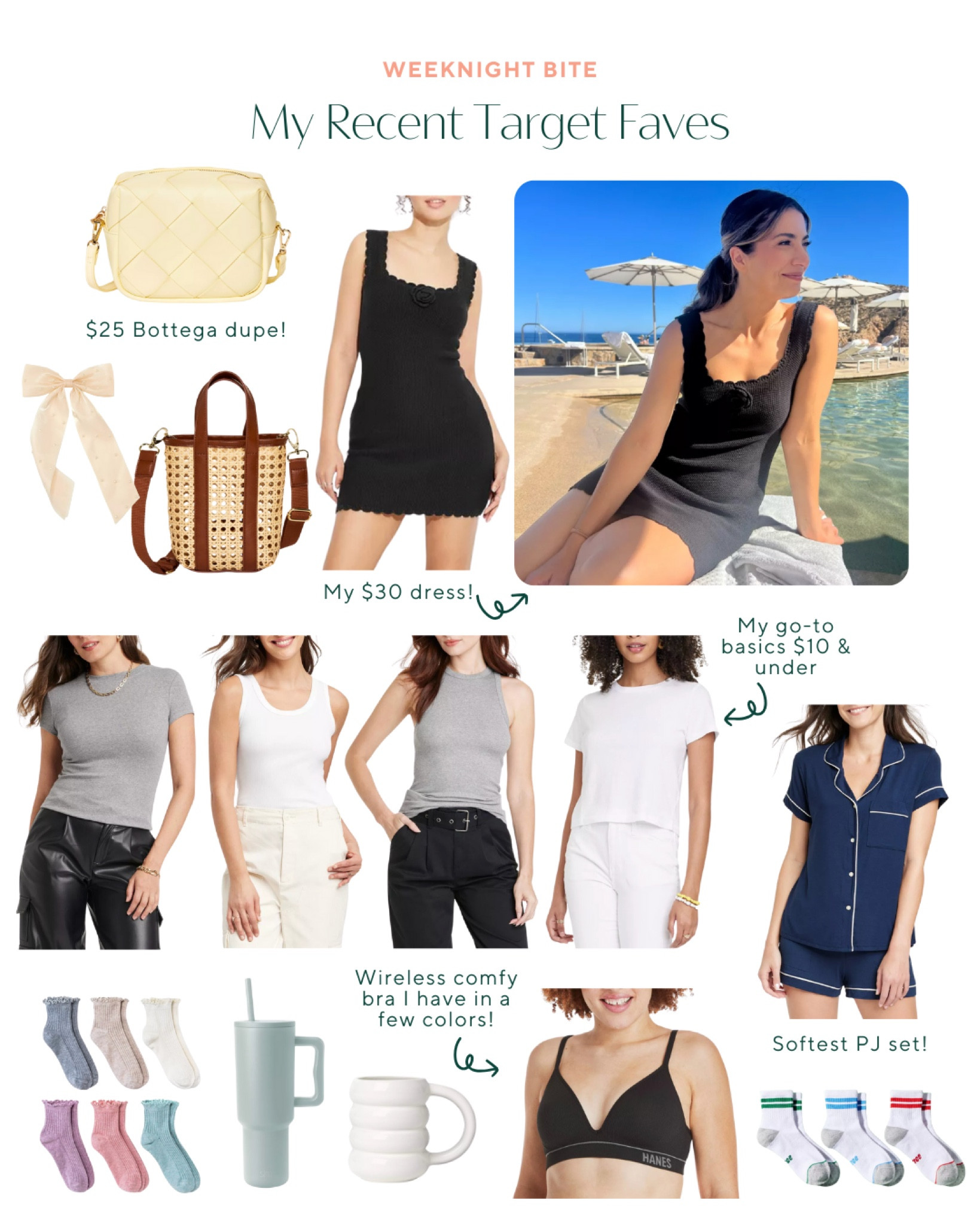 My recent target faves ❤️ Great dupes, a cute black dress for summer, everyday basics, socks, pajamas, mugs and to-go water cups

#LTKfindsunder100 #LTKfindsunder50 #LTKActive